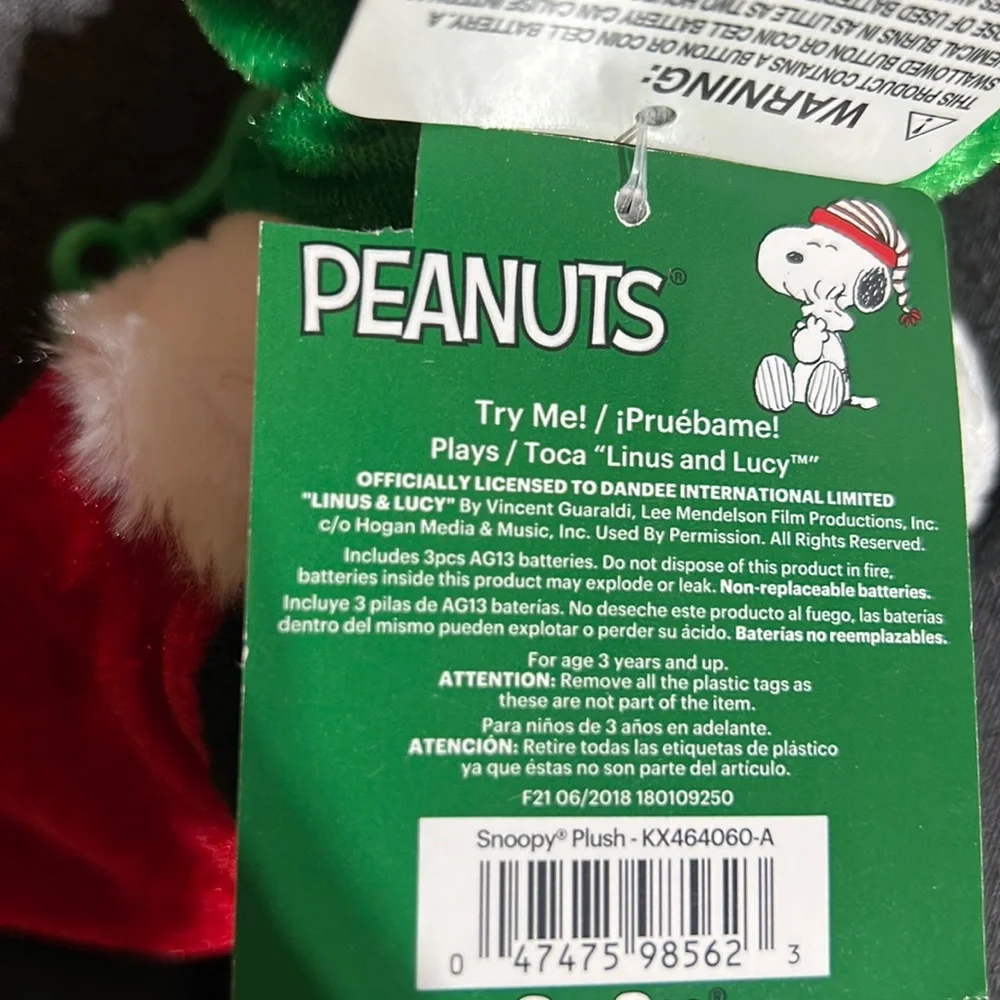 Peanuts snoopy plush